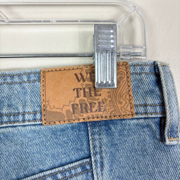 Free People We The Free Union Blue Xena High Rise Slim Straight Jeans - Picture 11 of 14